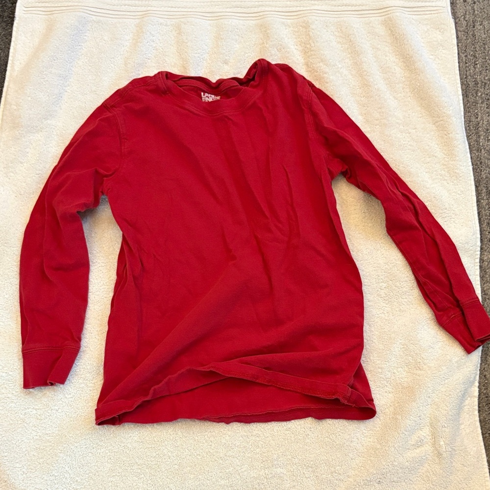Lands' End Kids Red Long Sleeve Tee